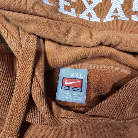 Nike Team Texas Longhorns Burnt Orange Hoodie Embroidered Mens Size XXL - Picture 8 of 10